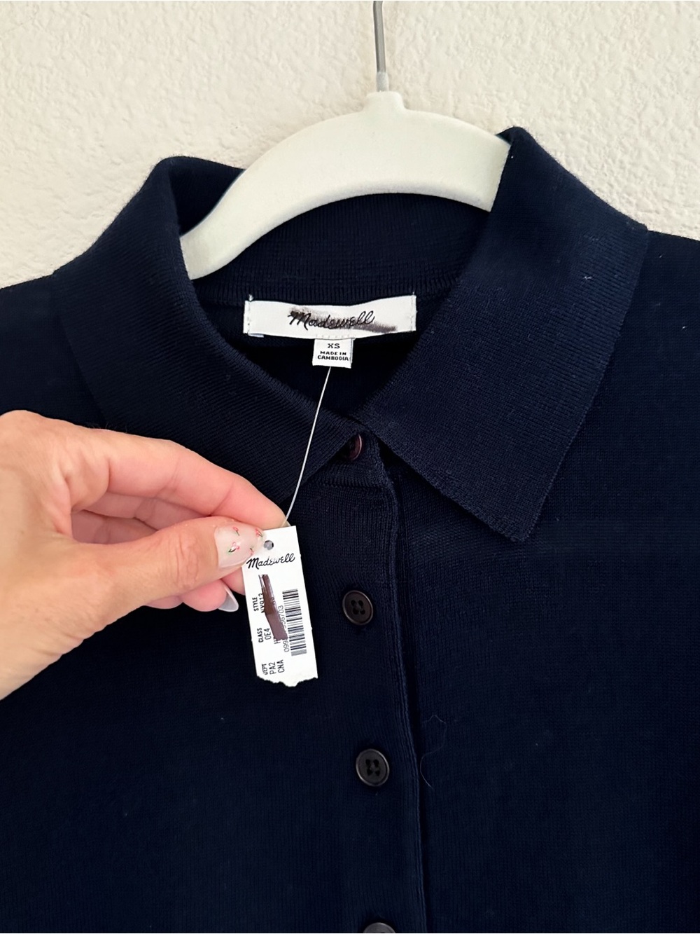 Madewell Drop-Shoulder Polo Sweater in Merino Wool XS - Picture 8 of 9